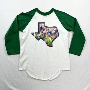 VTG Sport-T Stedman Texas T-Shirt Youth L 14-16 Raglan Single Stitch Decal